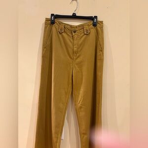 Anthropologie Franca Pilcro Women’s Ochre Wide Leg Pants